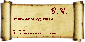 Brandenburg Masa névjegykártya