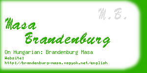 masa brandenburg business card